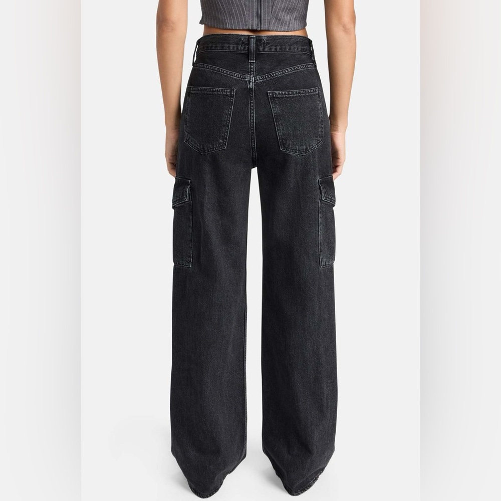 Agolde Black Wide-Leg Cargo Jeans - Picture 3 of 3